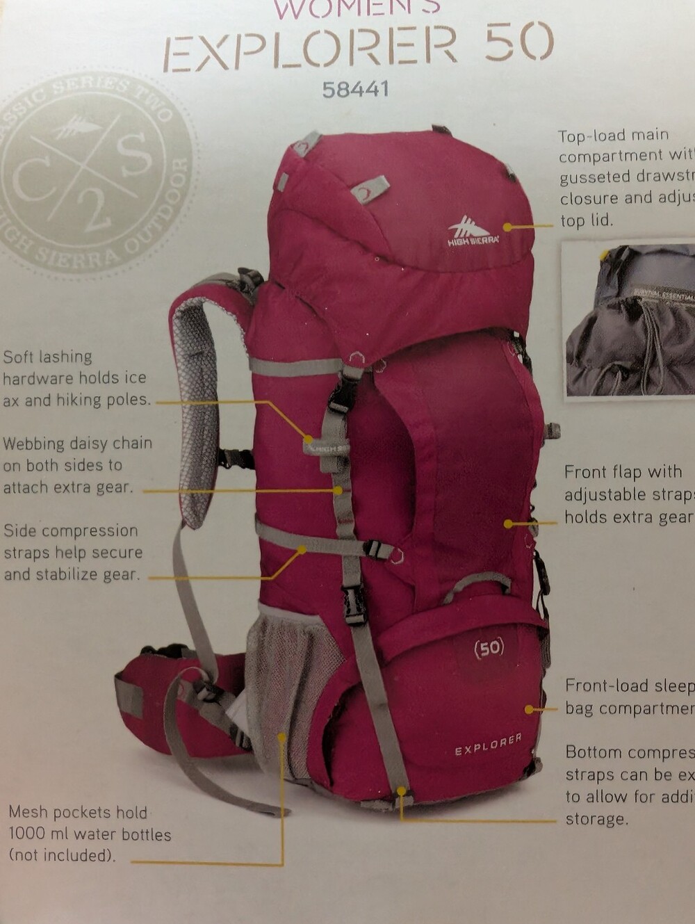 High Sierra Women's Explorer 50 Backpack - Blue